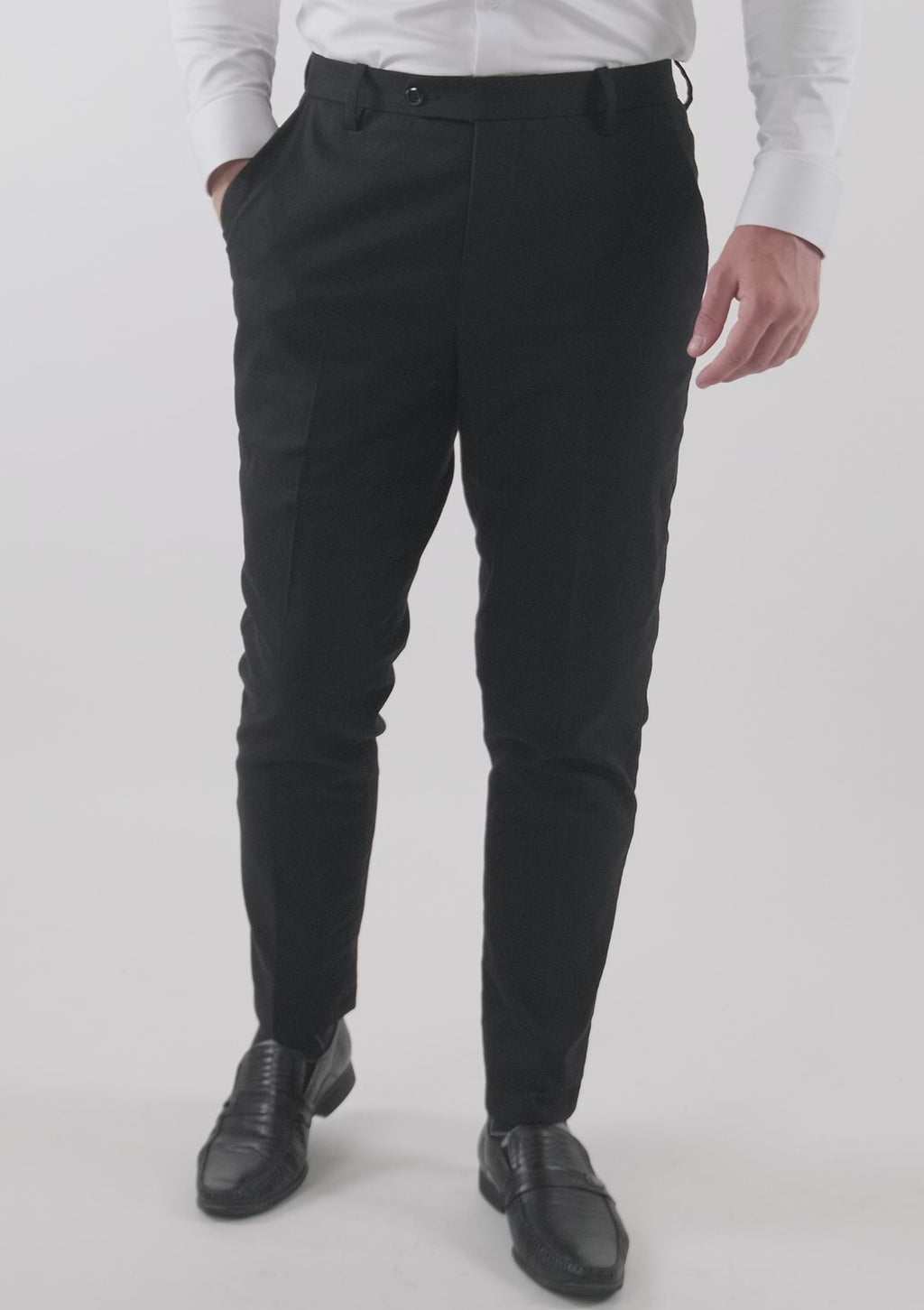 Black Linen Blend Pants