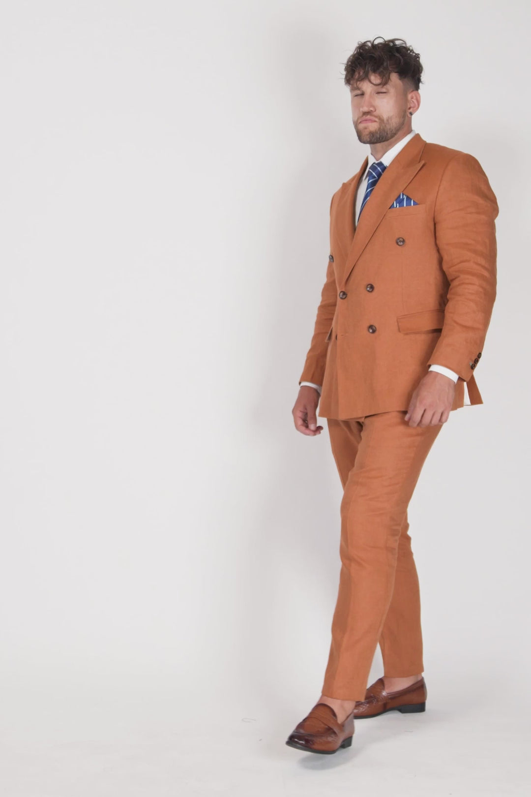 Waverly Burnt Orange Linen Suit