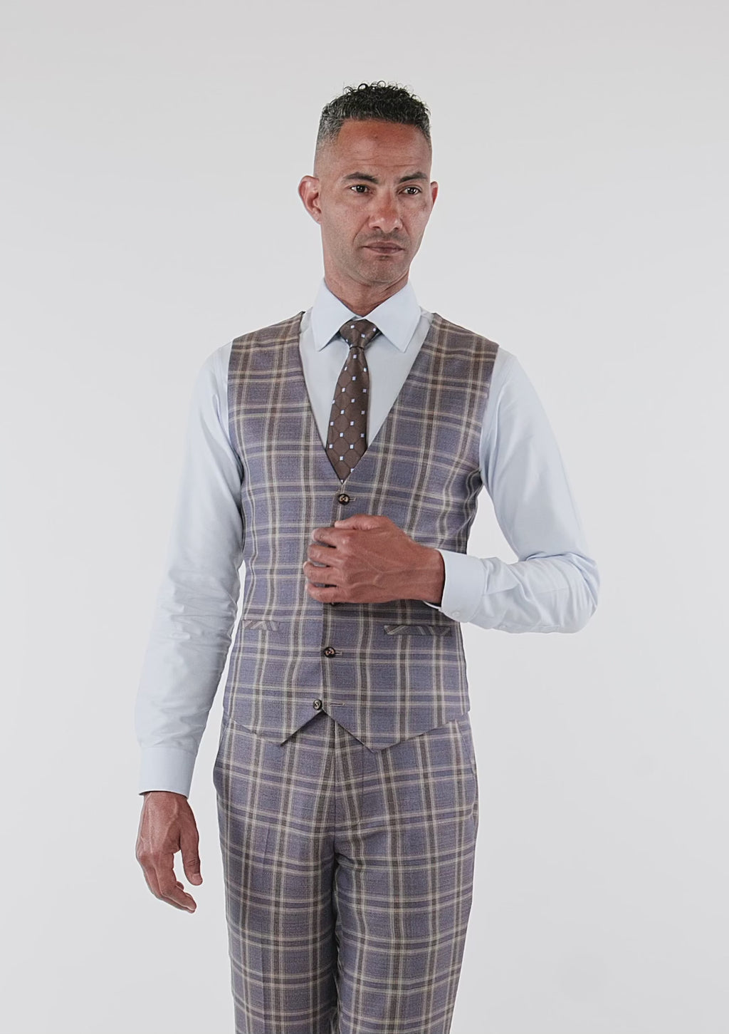 Cincinnati Lilac Checked Vest
