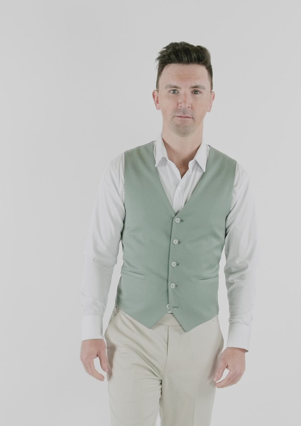 Jade Green Performance Wool Vest