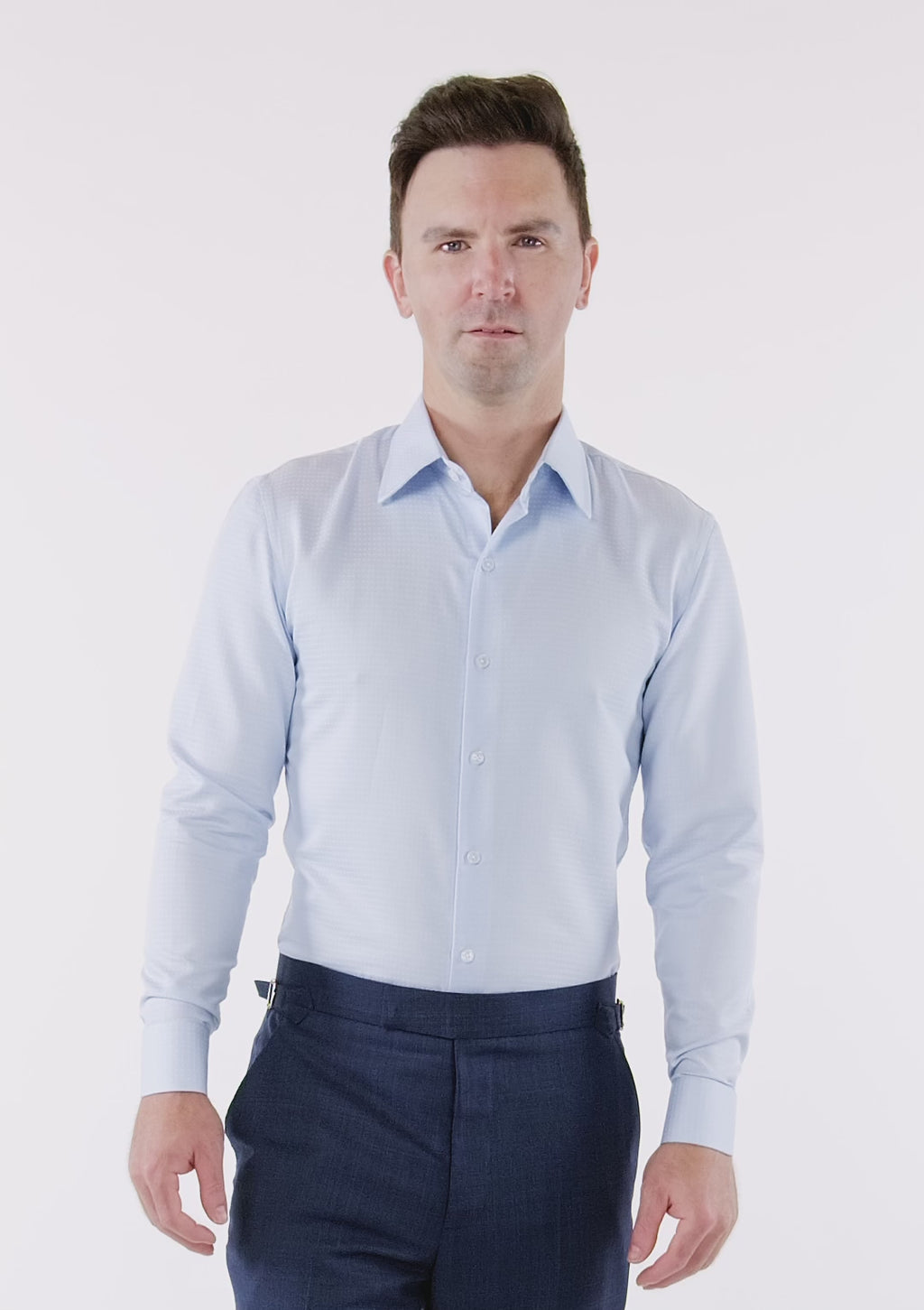 Breeze Blue Dobby Dot Shirt