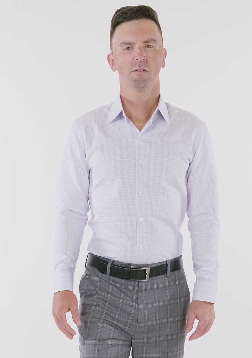 Lavender Microcheck Shirt