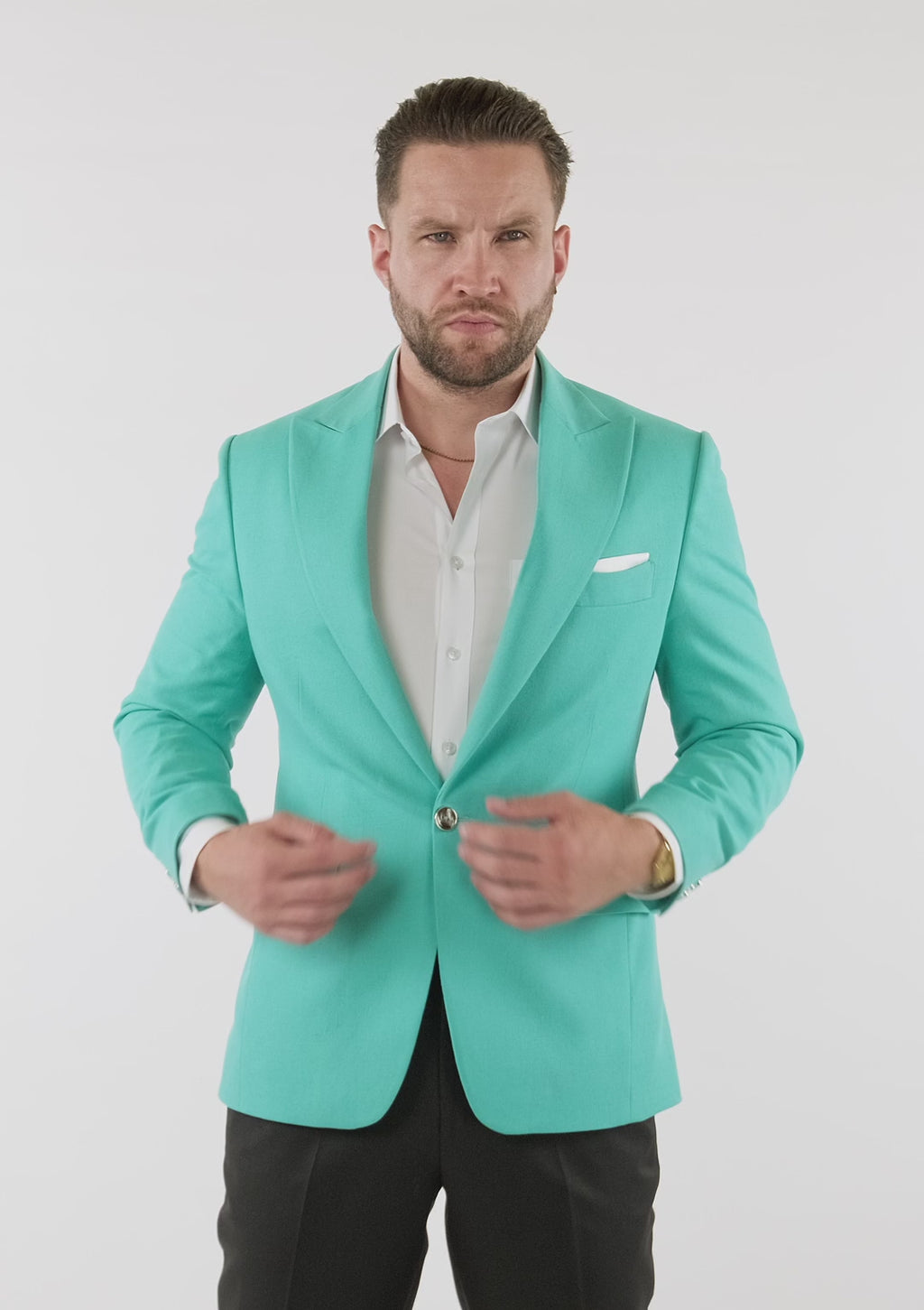 Liberty Atlantis Green Linen Blend Jacket