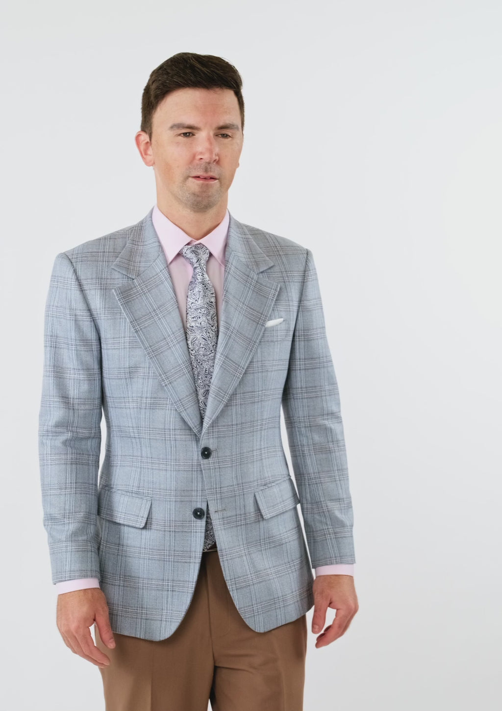 Polo Blue Glen Plaid Bamboo Jacket