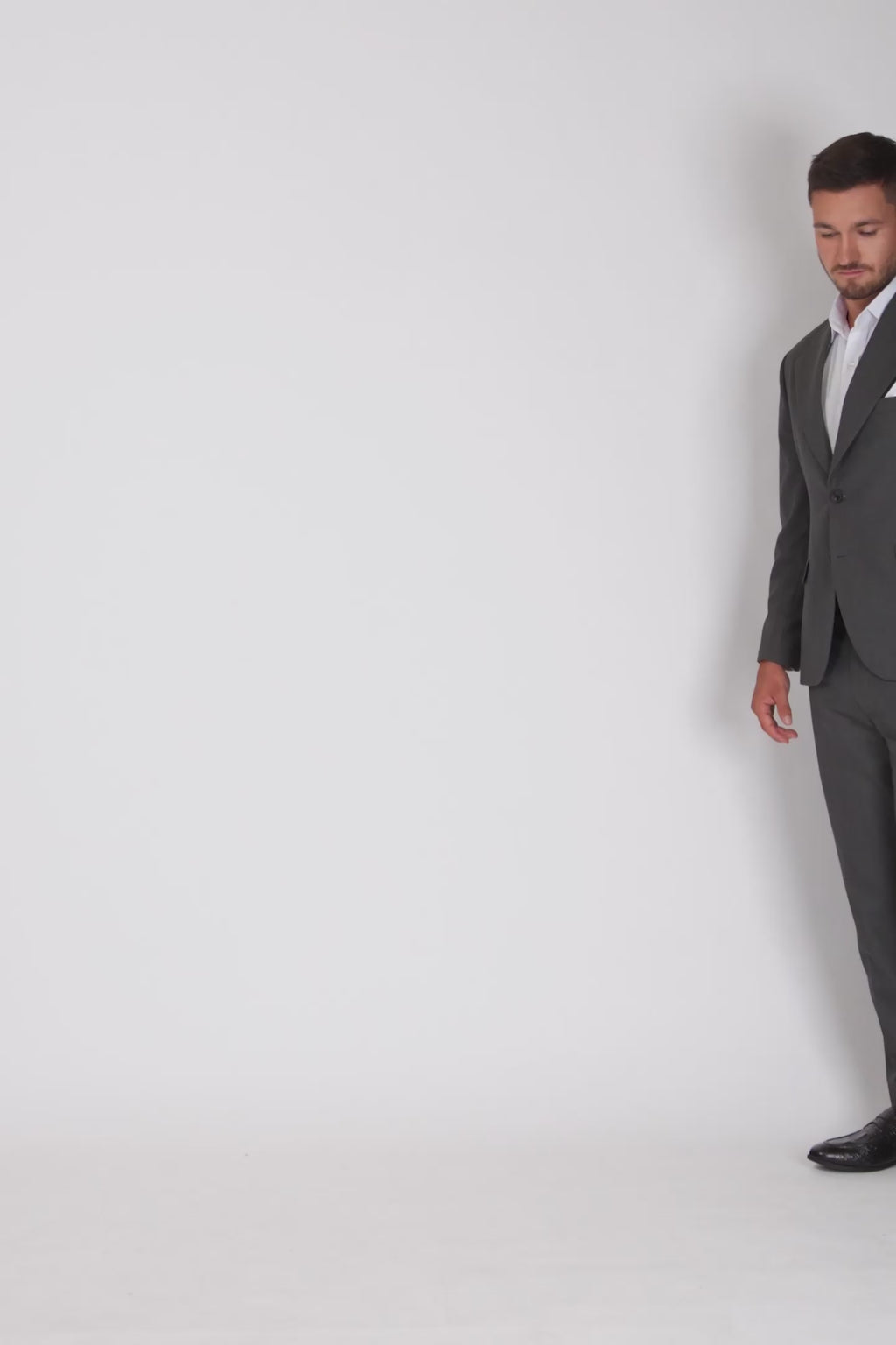 Ellis Charcoal Sharkskin Suit