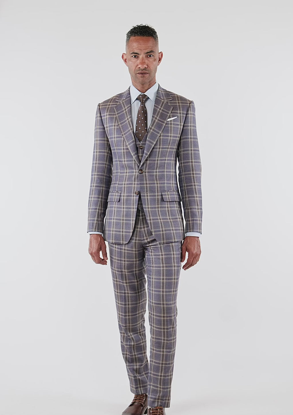 Cincinnati Lilac Checked Bamboo Suit