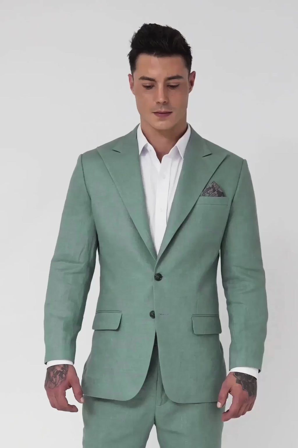 Hudson Jade Green Linen Jacket