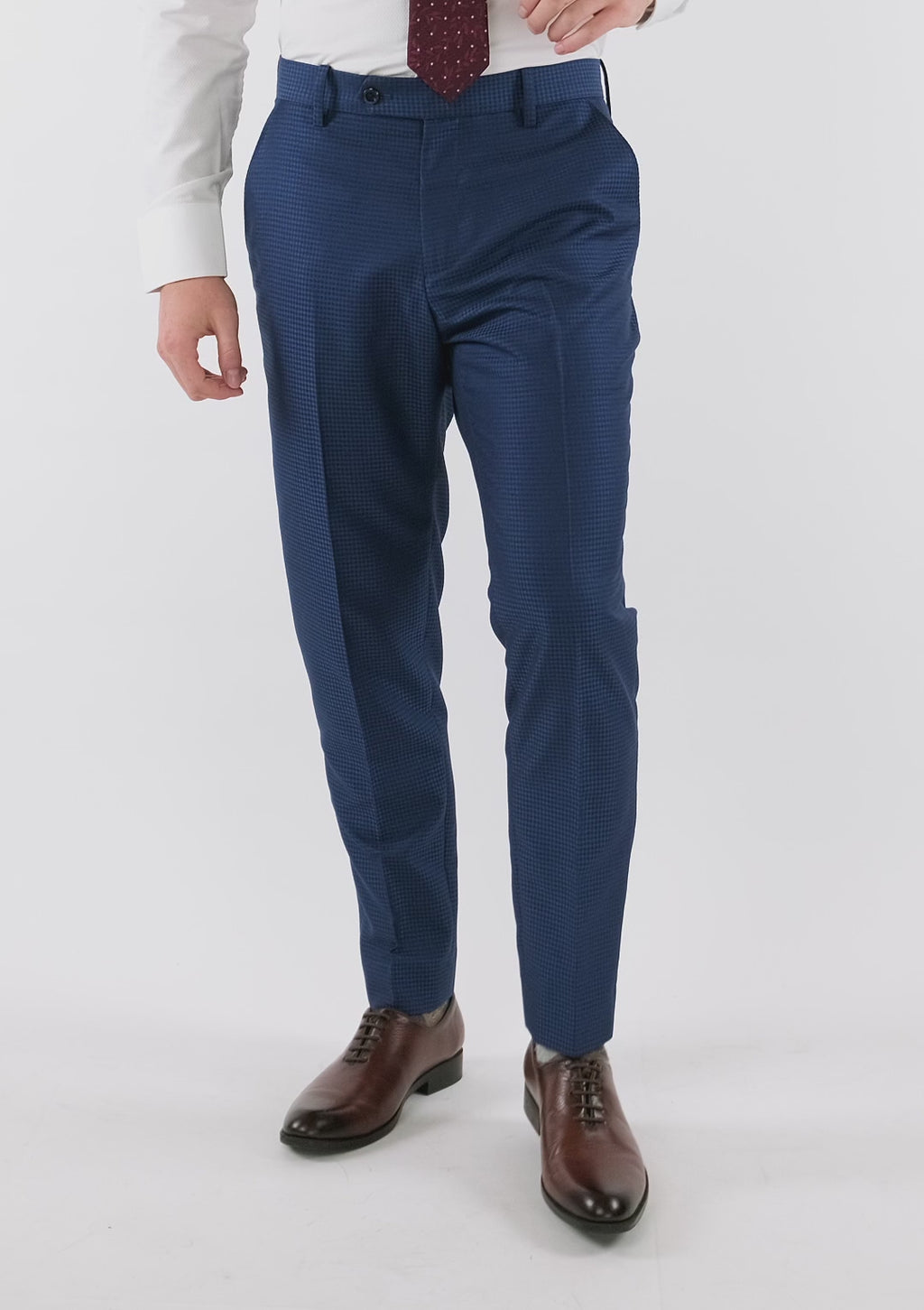 Royal Blue Microcheck Pants