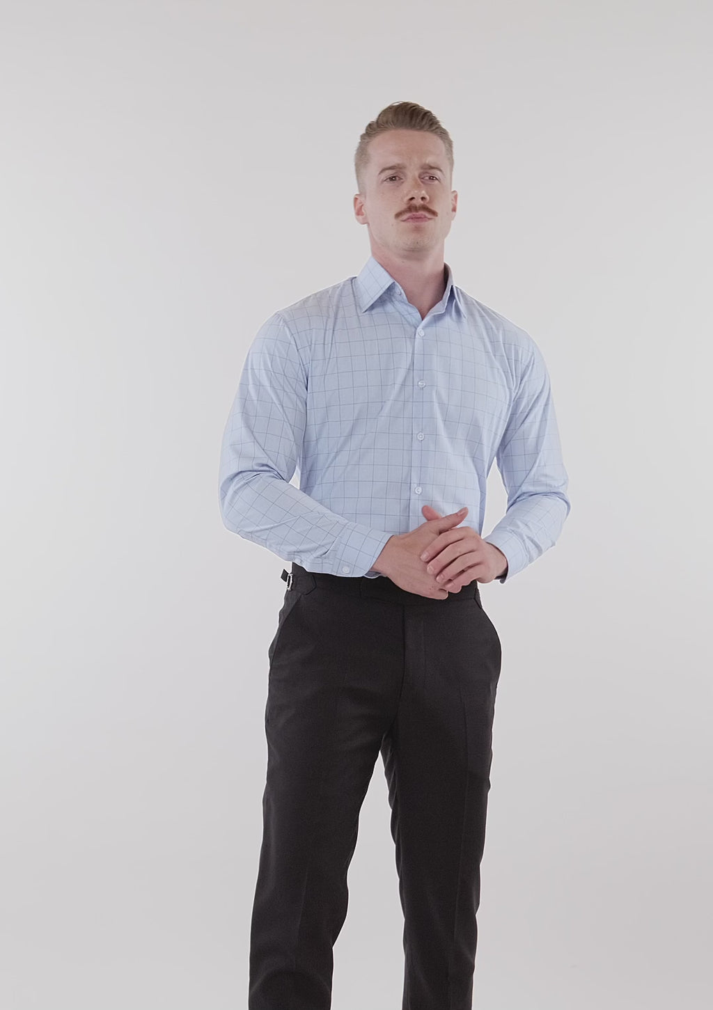 Sky Blue Glen Check Shirt