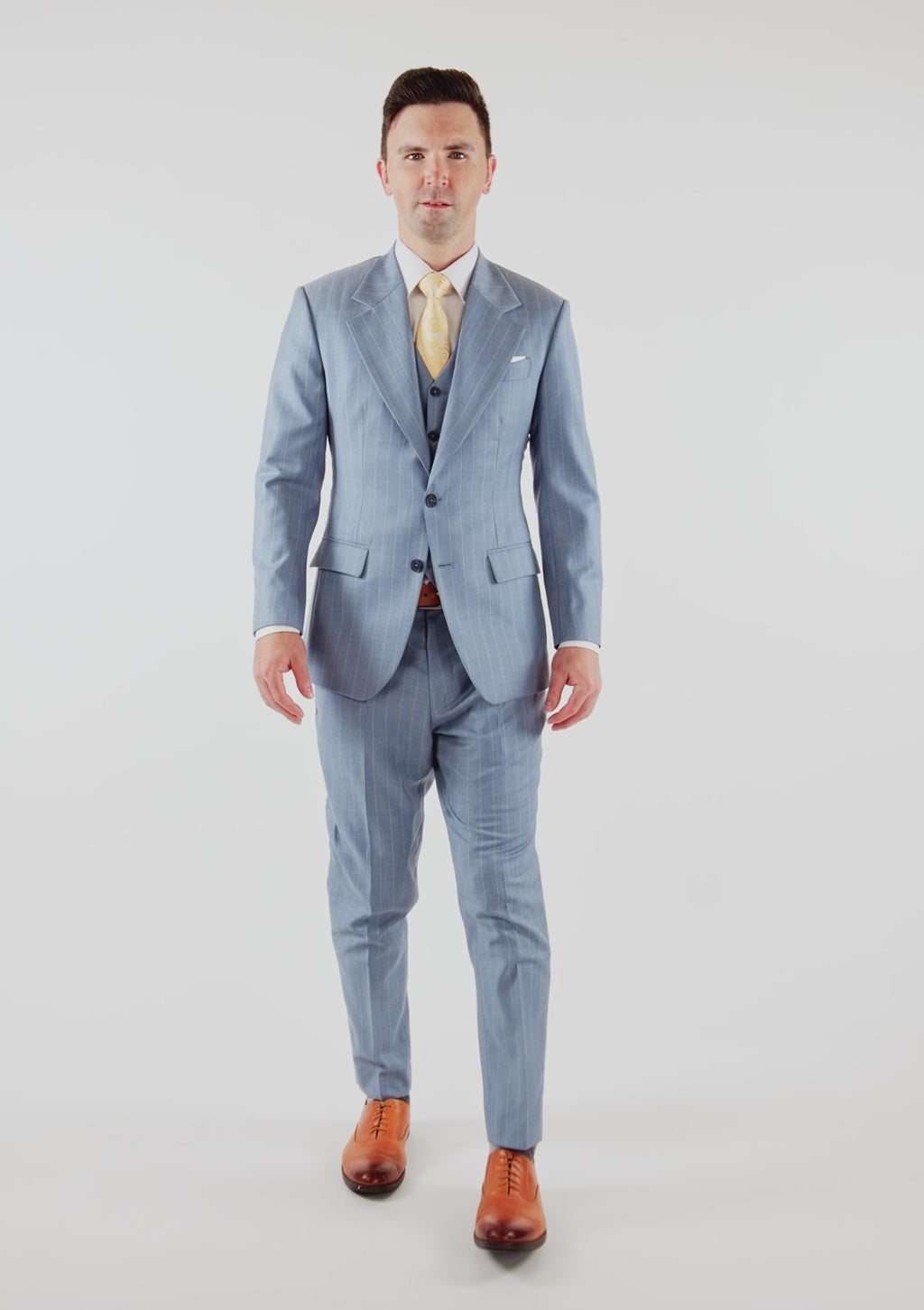 Sky Blue Pinstripe Ellis Suit
