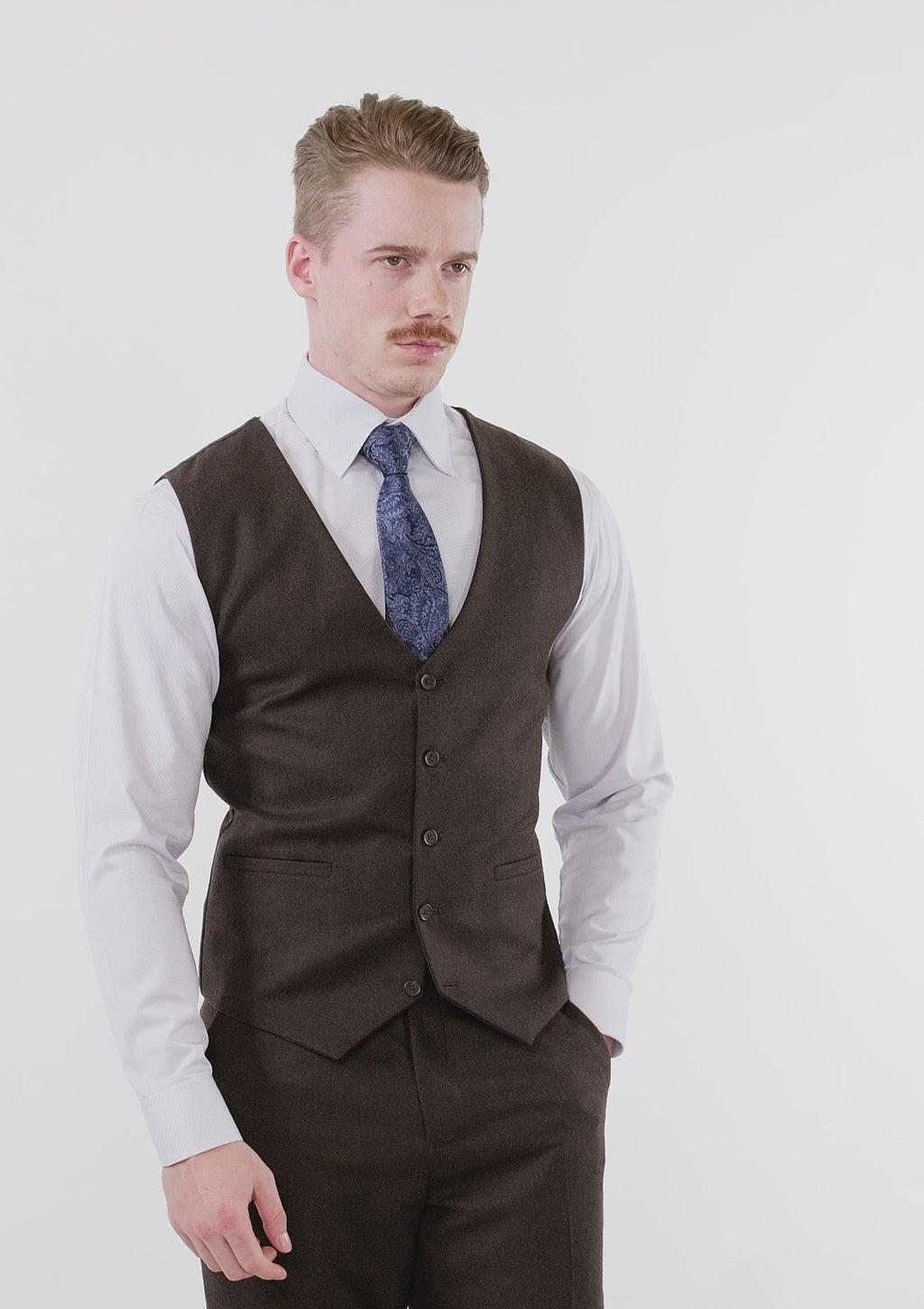 Chocolate Brown Flannel Vest