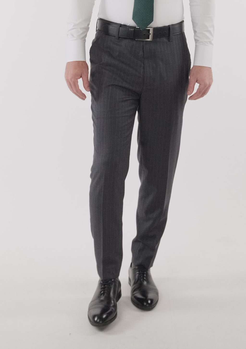 Charcoal Pinstripe Pants