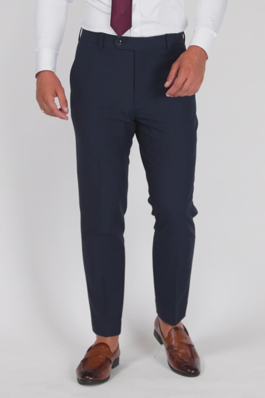 Navy Blue Stretch Pants