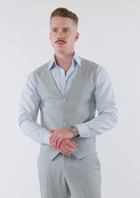 Pale Blue Italian Wool Vest