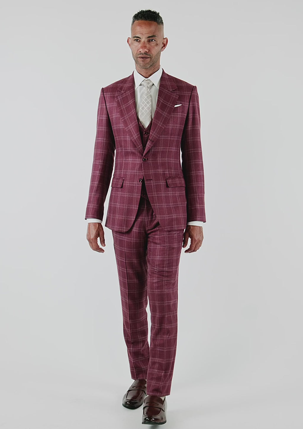 Claret Red Thompson Suit