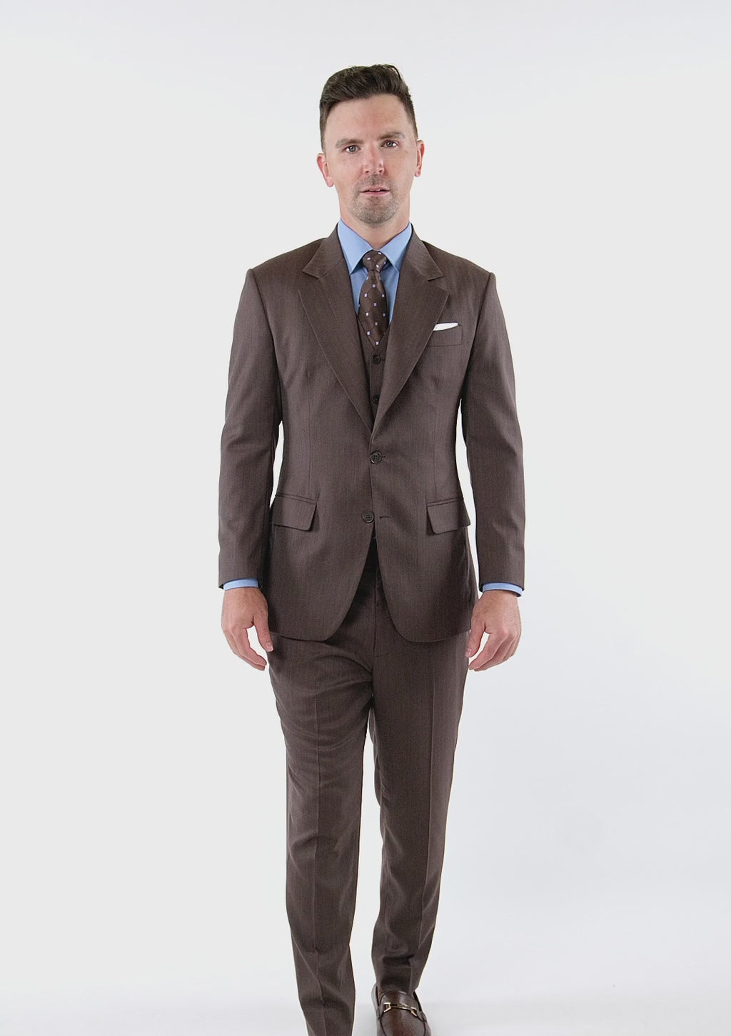 Hickory Brown Herringbone Ellis Suit
