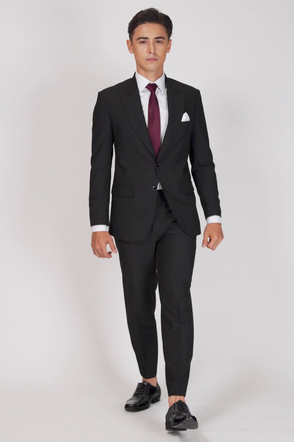 Hudson Midnight Black Stretch Suit
