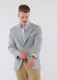 Pale Blue Italian Wool Ellis Jacket