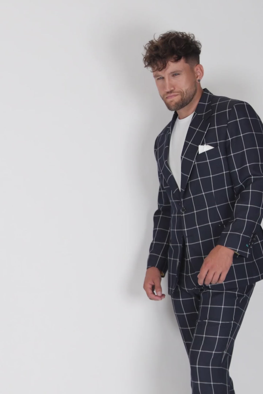 Ellis Regal Navy Windowpane Jacket