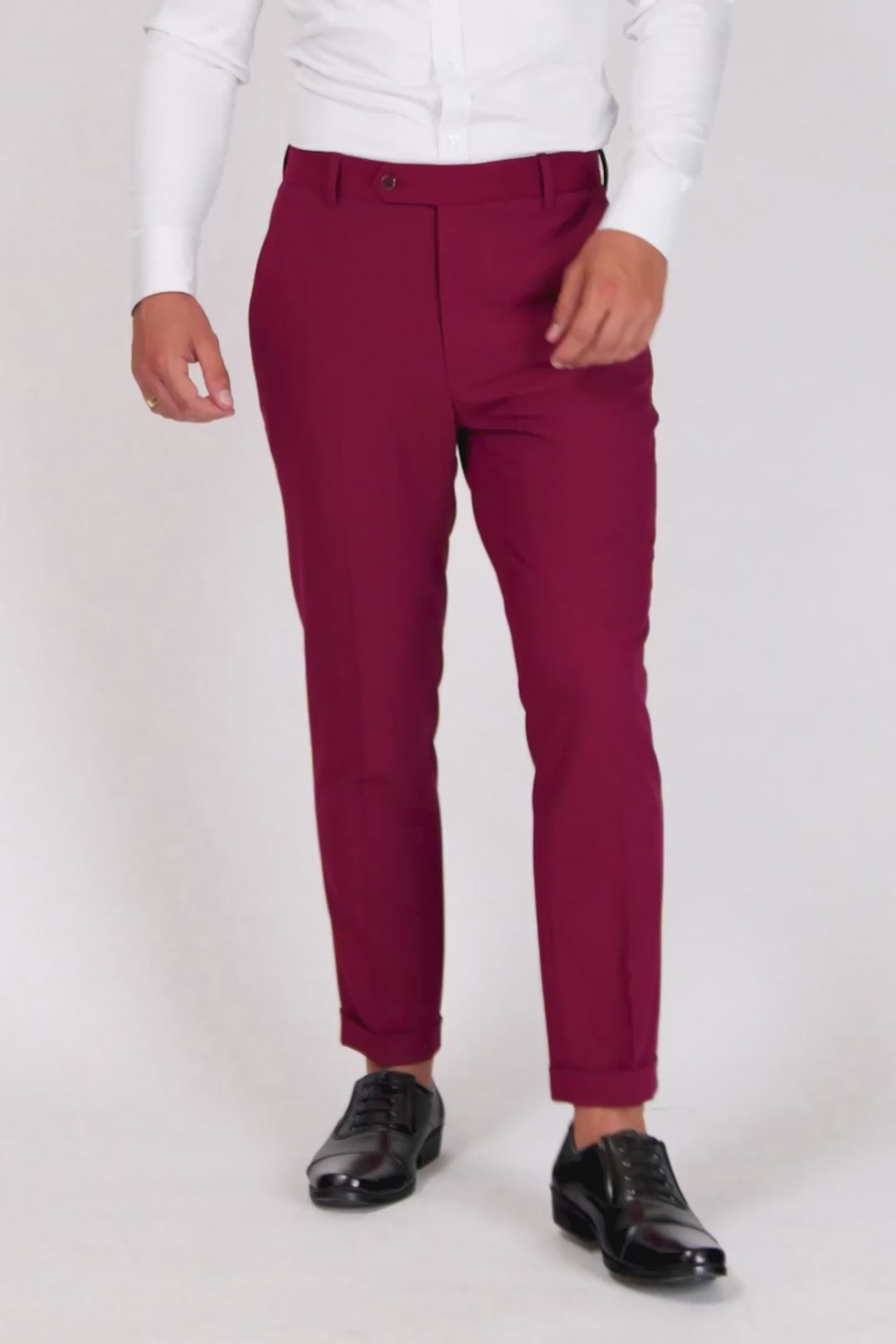 Claret Red Stretch Pants