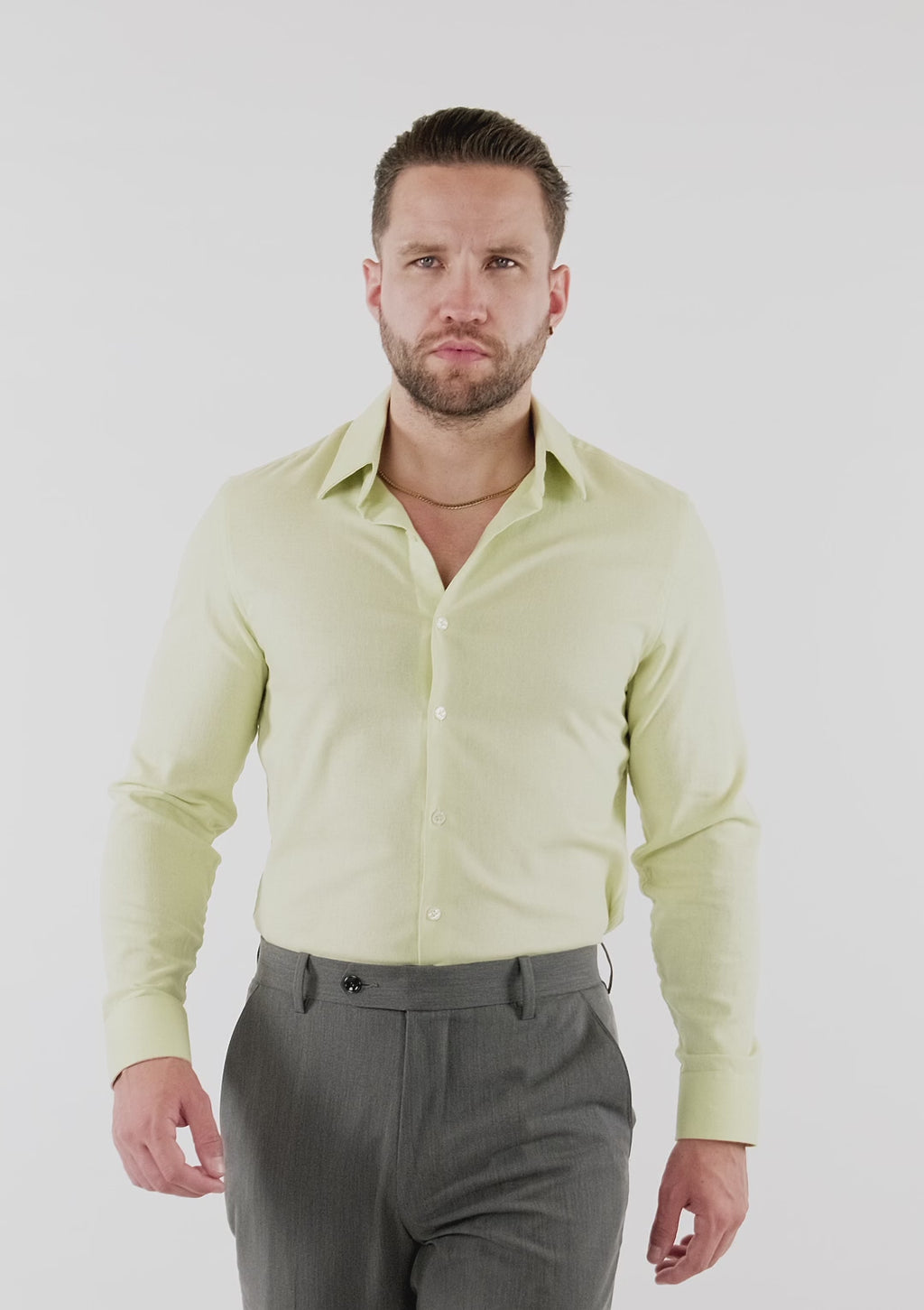 Olive Cream Linen Shirt