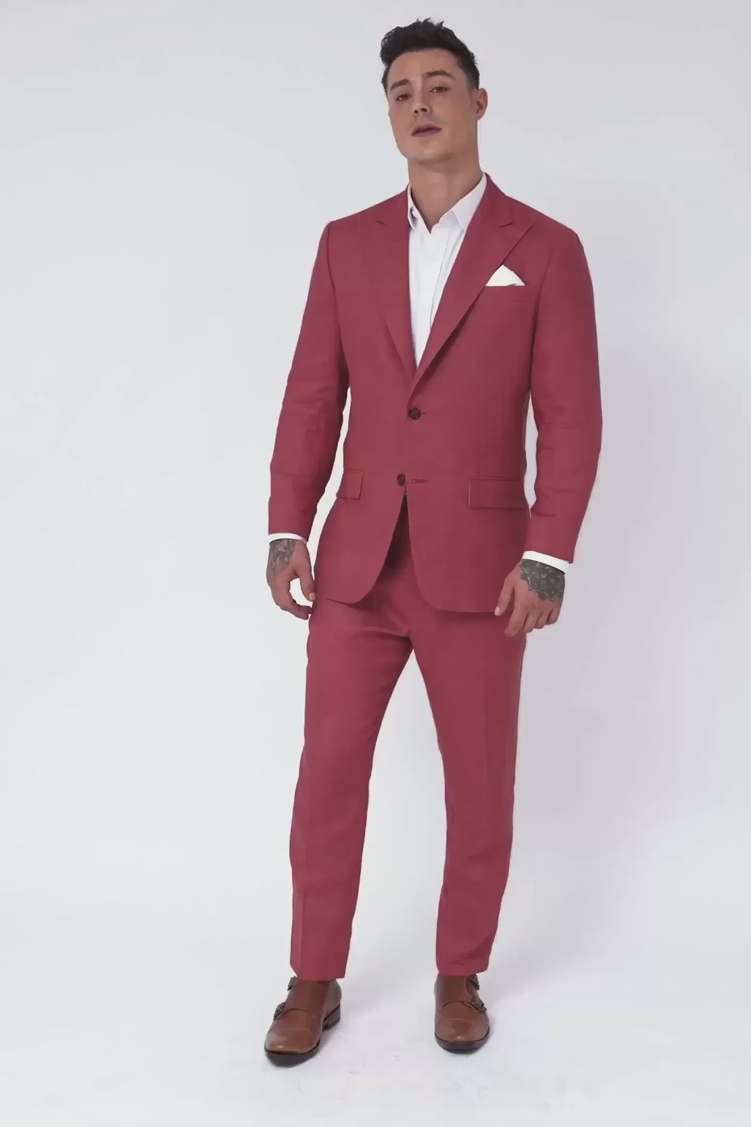 Hudson Tuscan Red Linen Suit