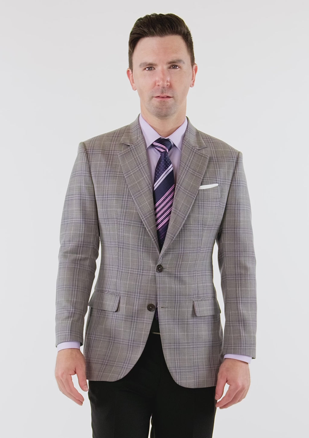 Nickel Grey Checked Jacket