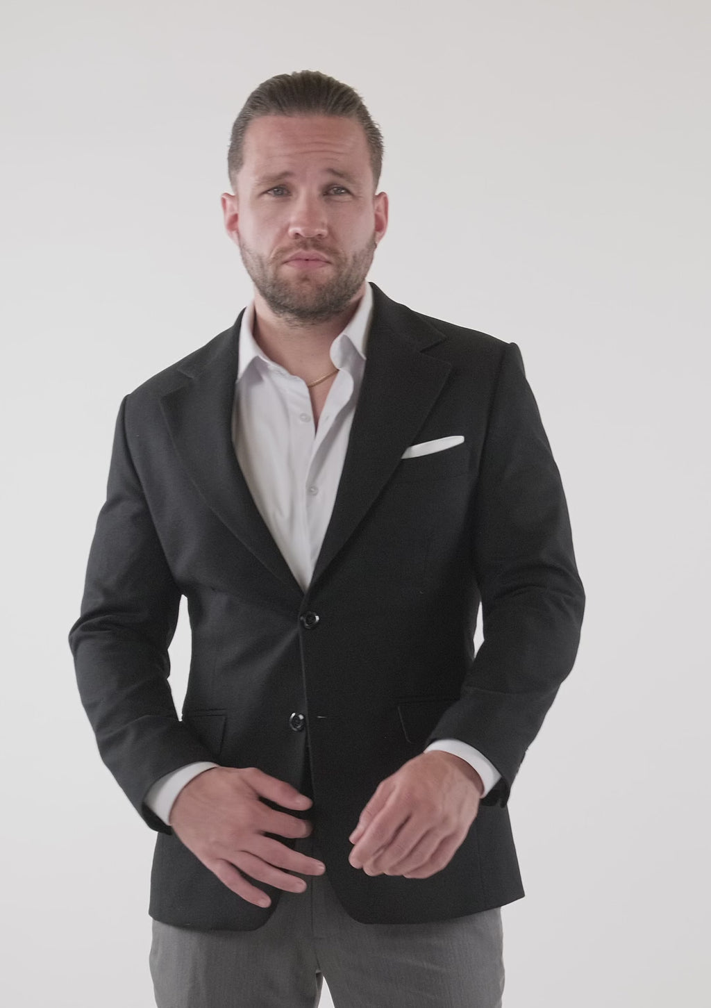 Ellis Black Linen Blend Jacket