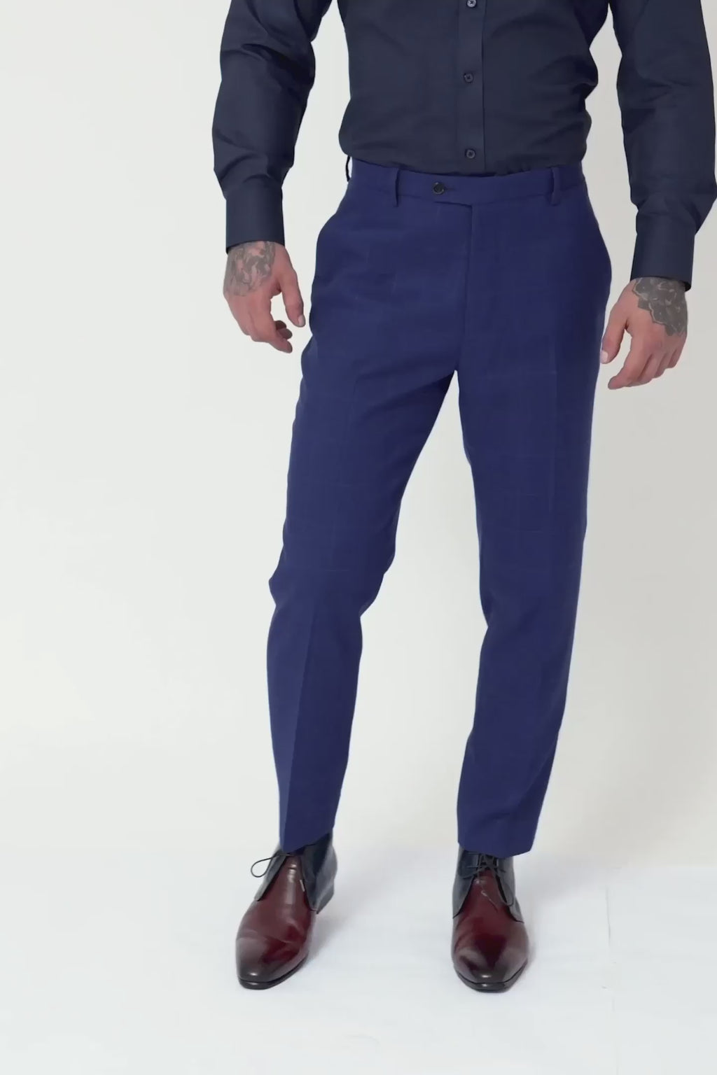 Regal Blue Windowpane Pants