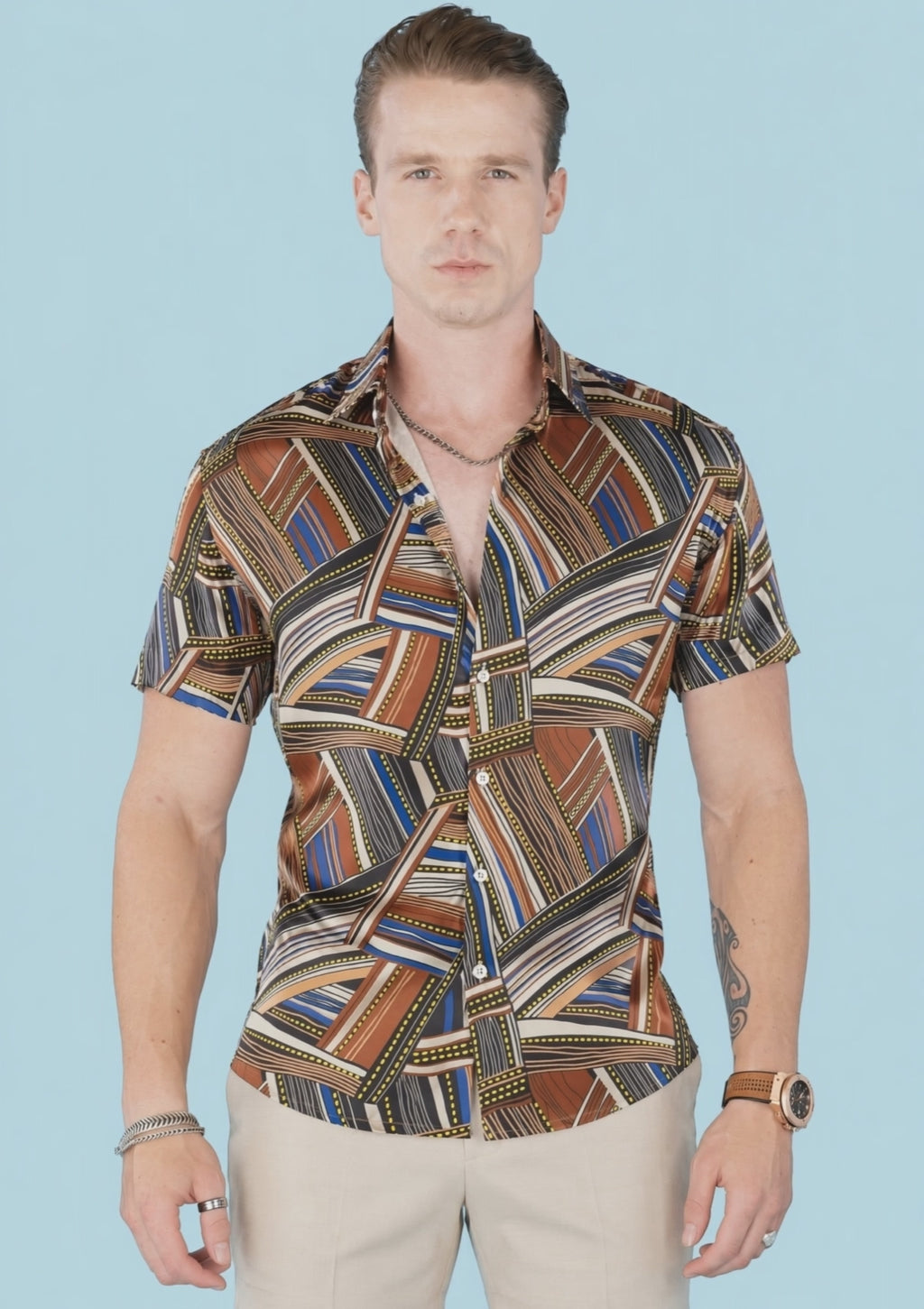 Nomad Stripe Silk Shirt