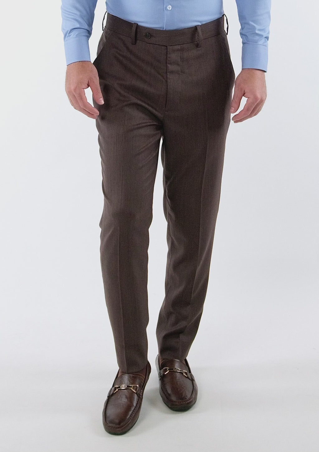 Hickory Brown Herringbone Pants