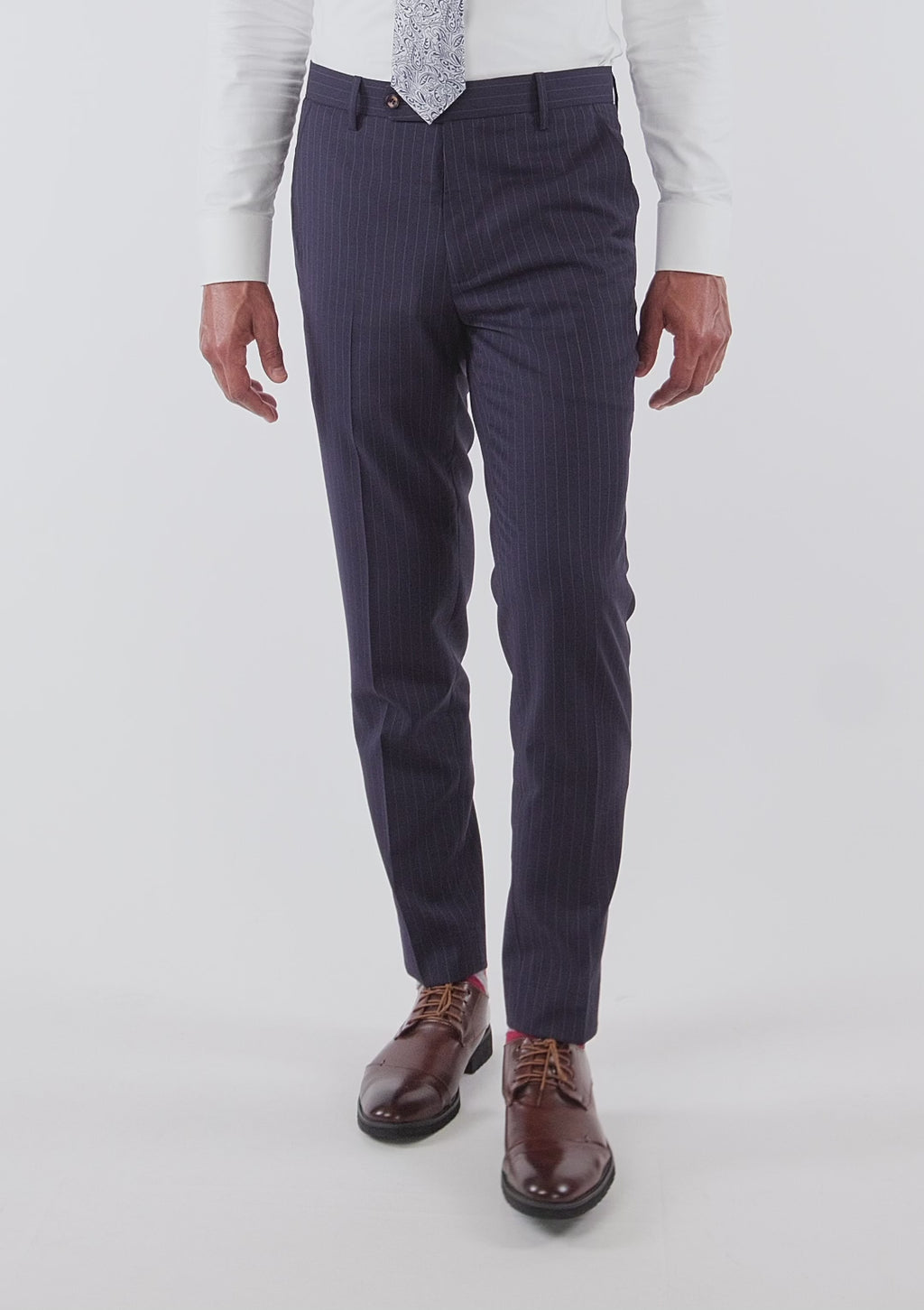 Midnight Blue Pinstripe Pants