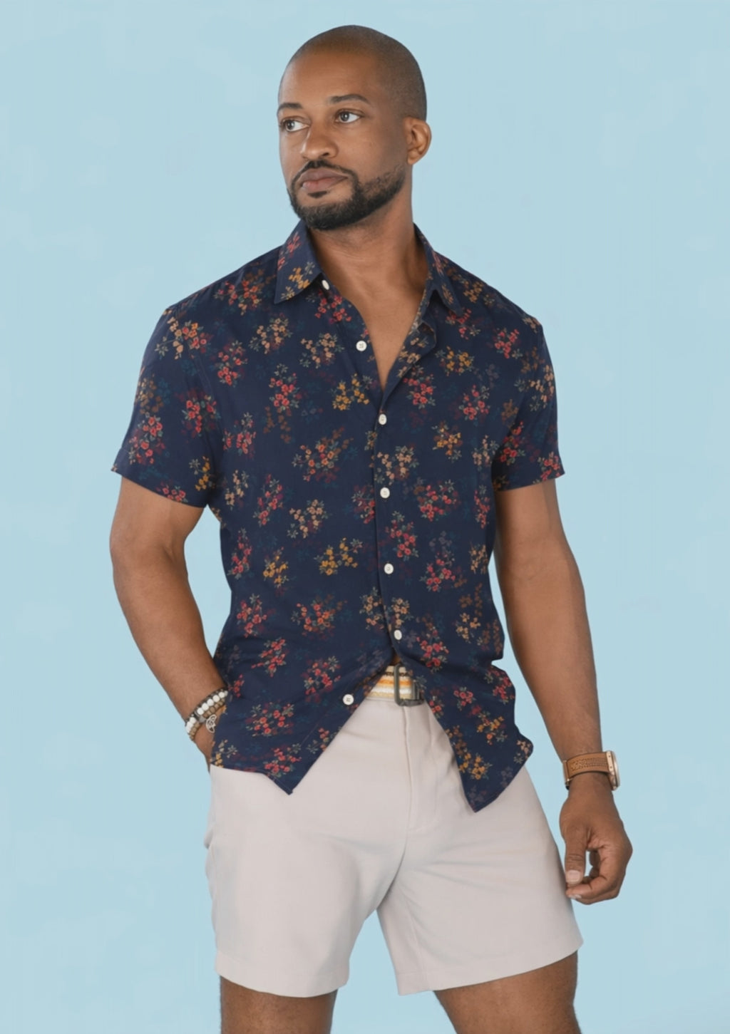 Midnight Bloom Silk Shirt