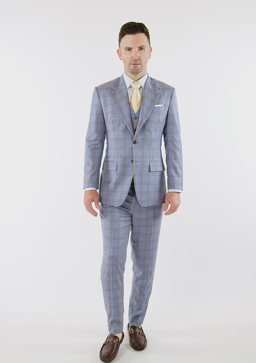 Vista Blue Checked Thompson Suit