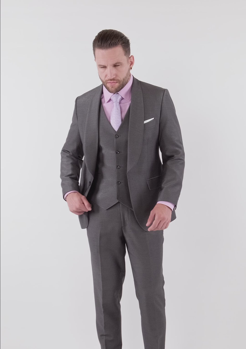 Monroe Shimmer Grey Suit