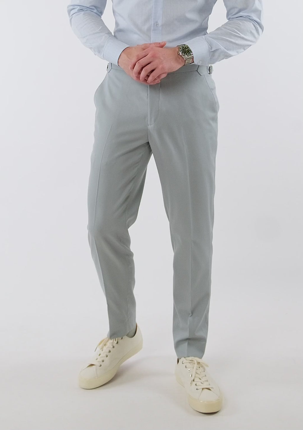 Pale Blue Italian Wool Pants
