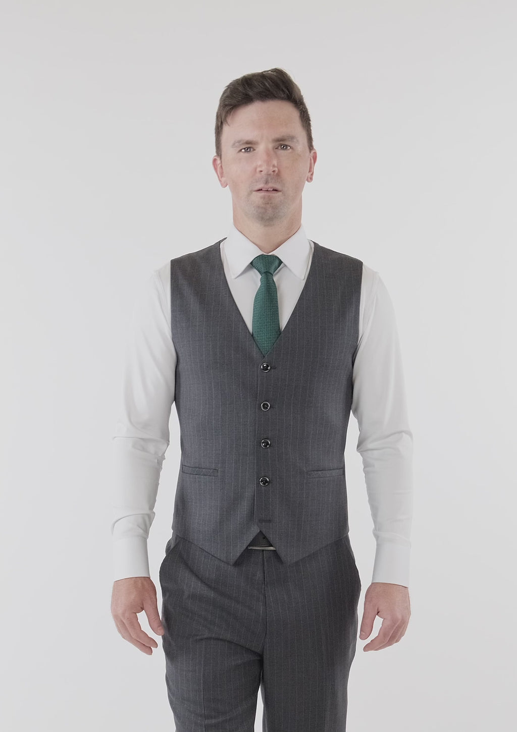 Charcoal Pinstripe Vest