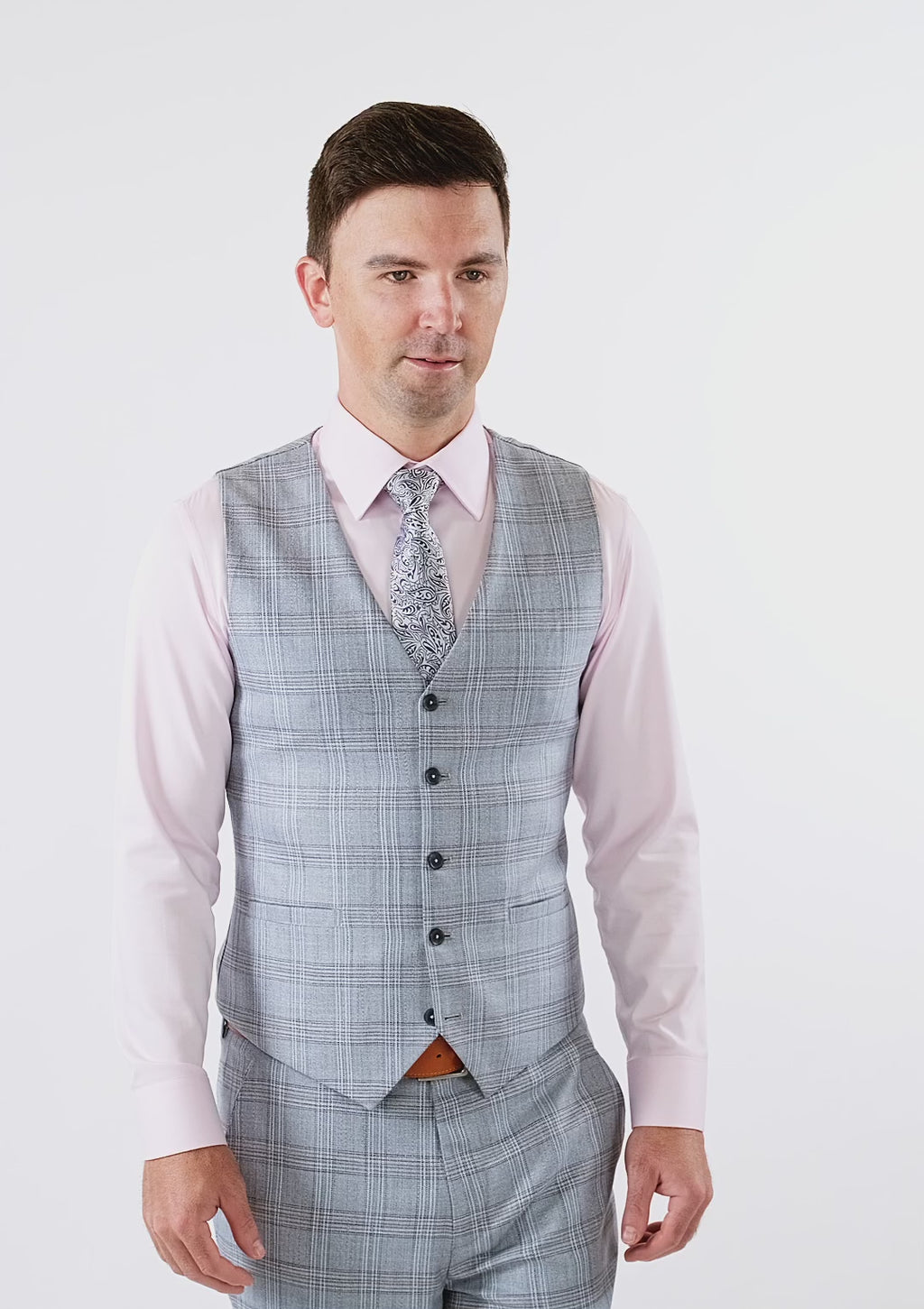 Polo Blue Glen Plaid Vest