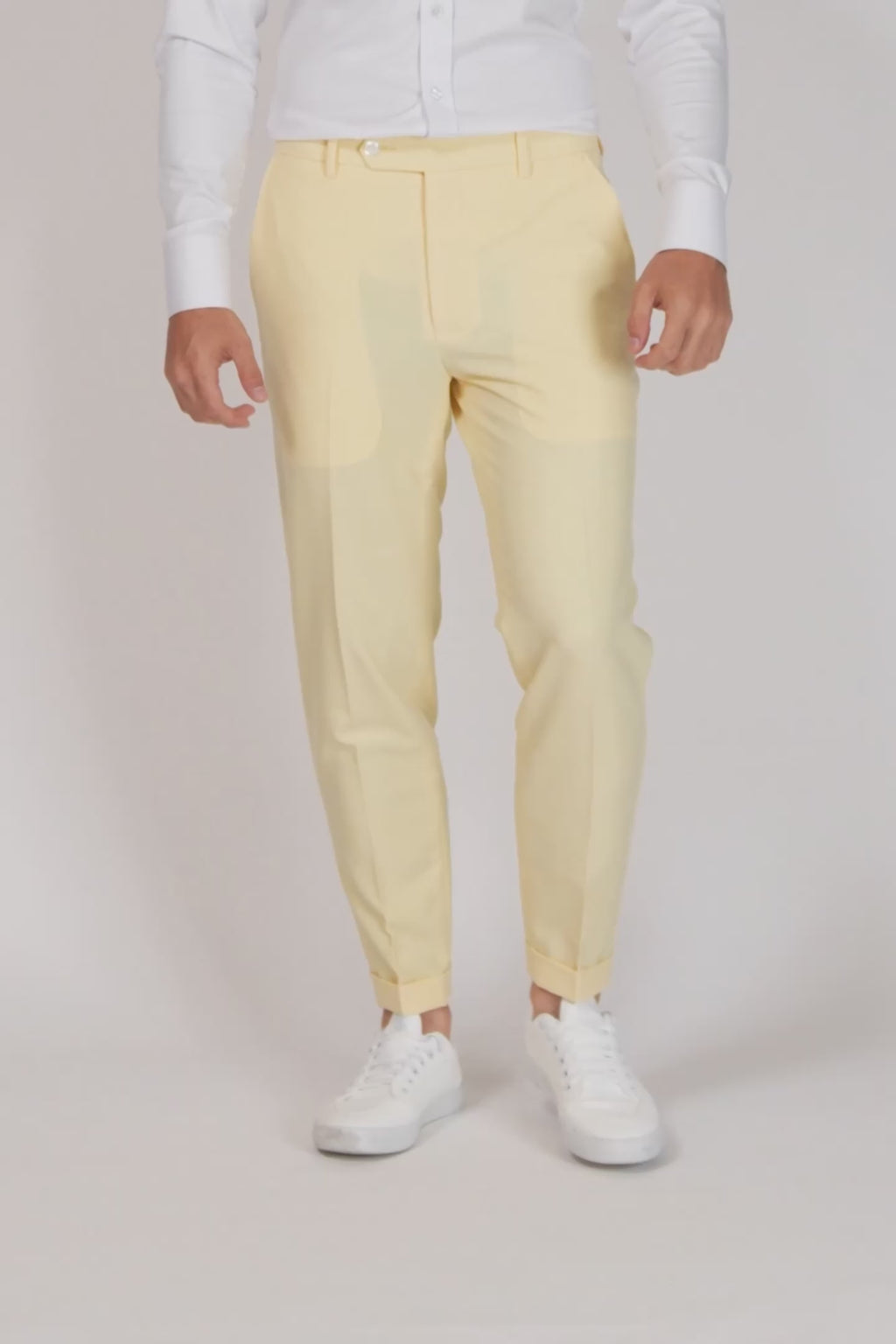 Cream Stretch Pants