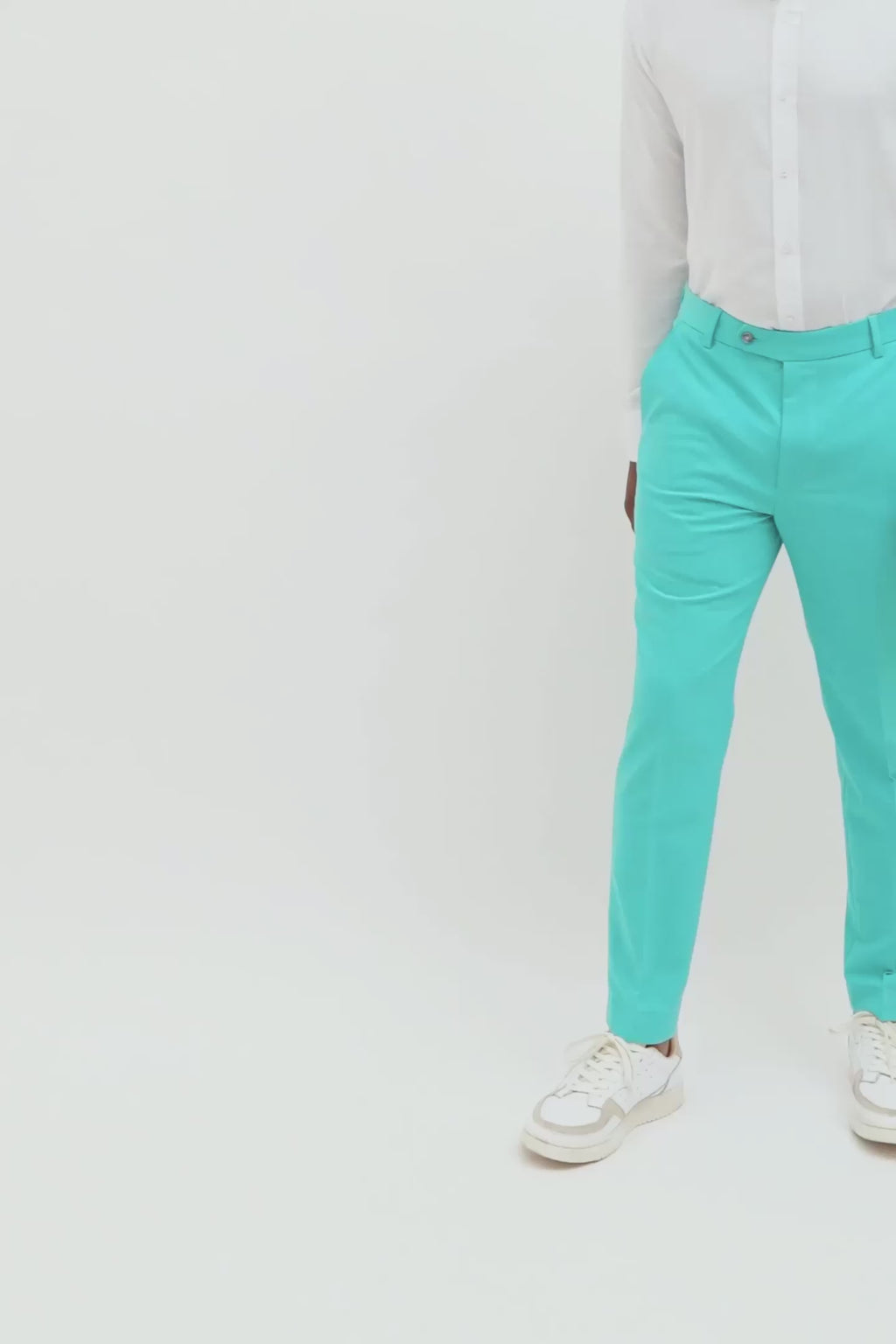 Aqua Blue Stretch Pants