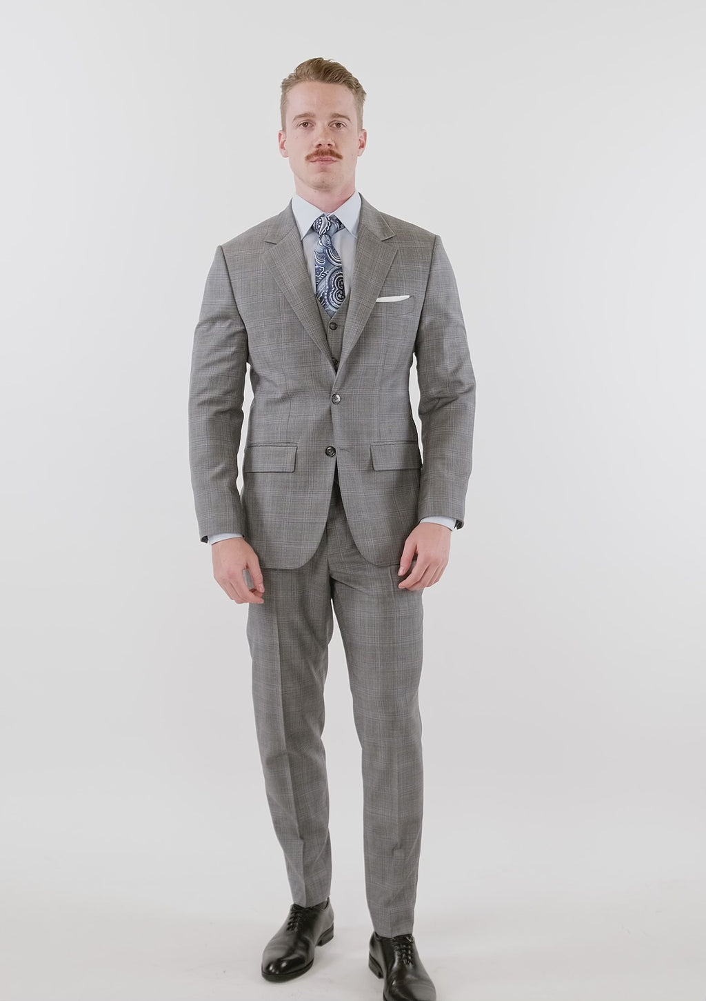 Smoke Grey Checked Astor Suit