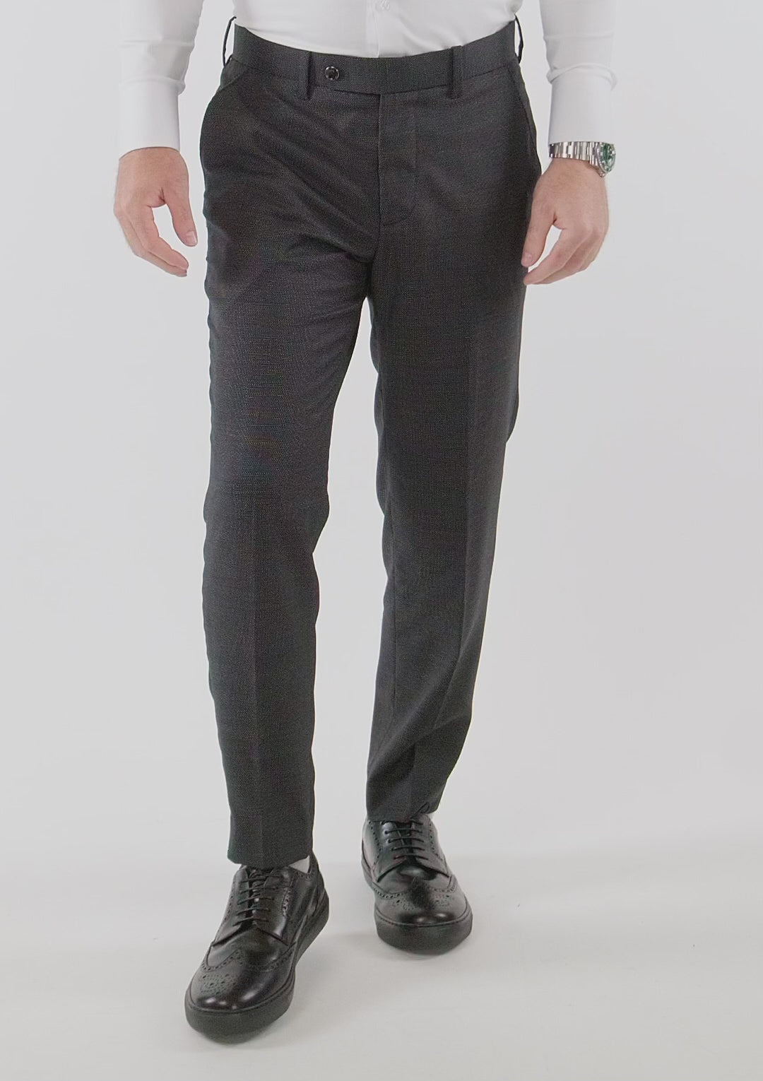 Black Pindot Pants