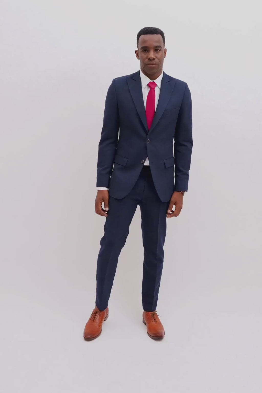Bryant Navy Cotton Suit