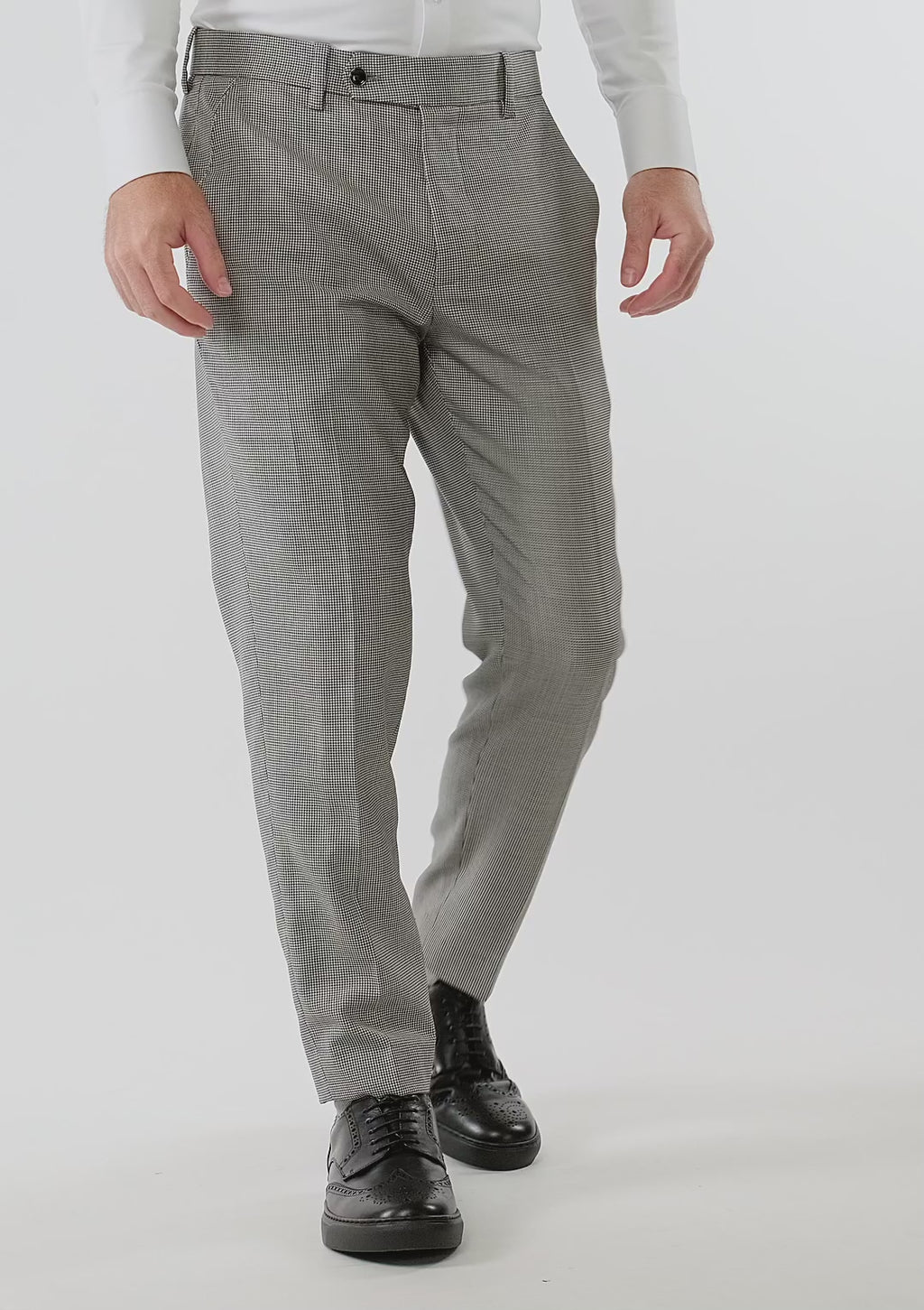 Grey Houndstooth Pants