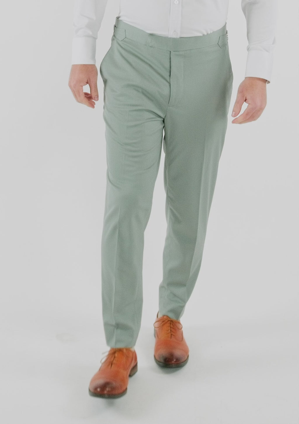Jade Green Performance Wool Pants