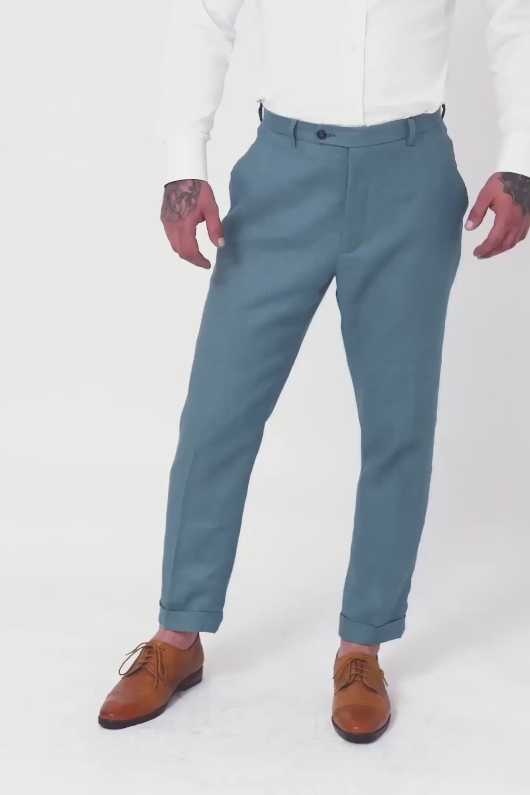 Koi Blue Linen Pants