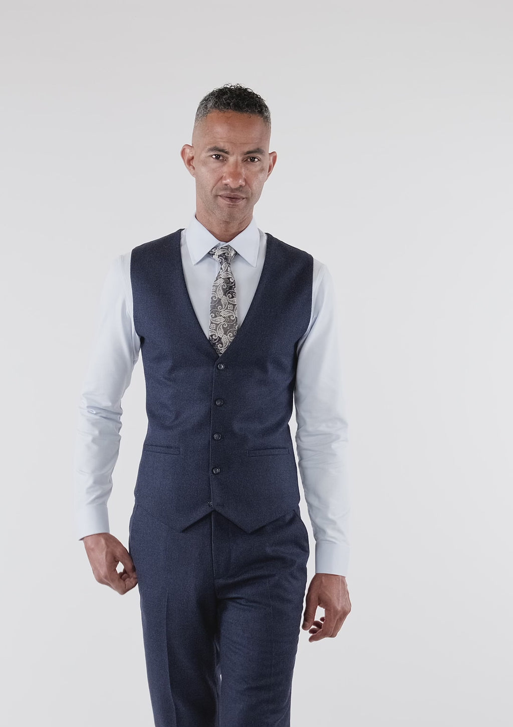 Oxford Blue Flannel Vest