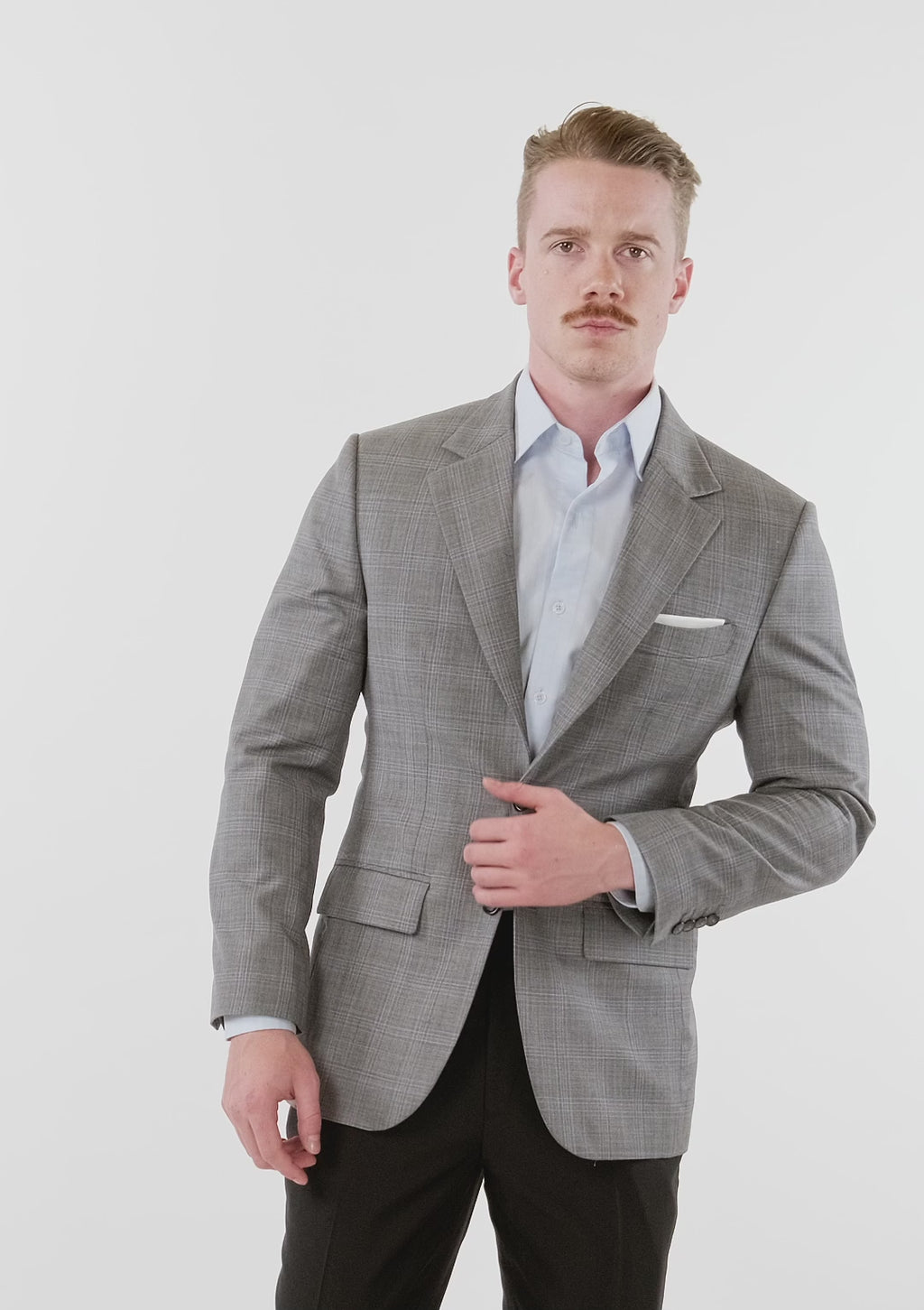 Smoke Grey Checked Astor Jacket