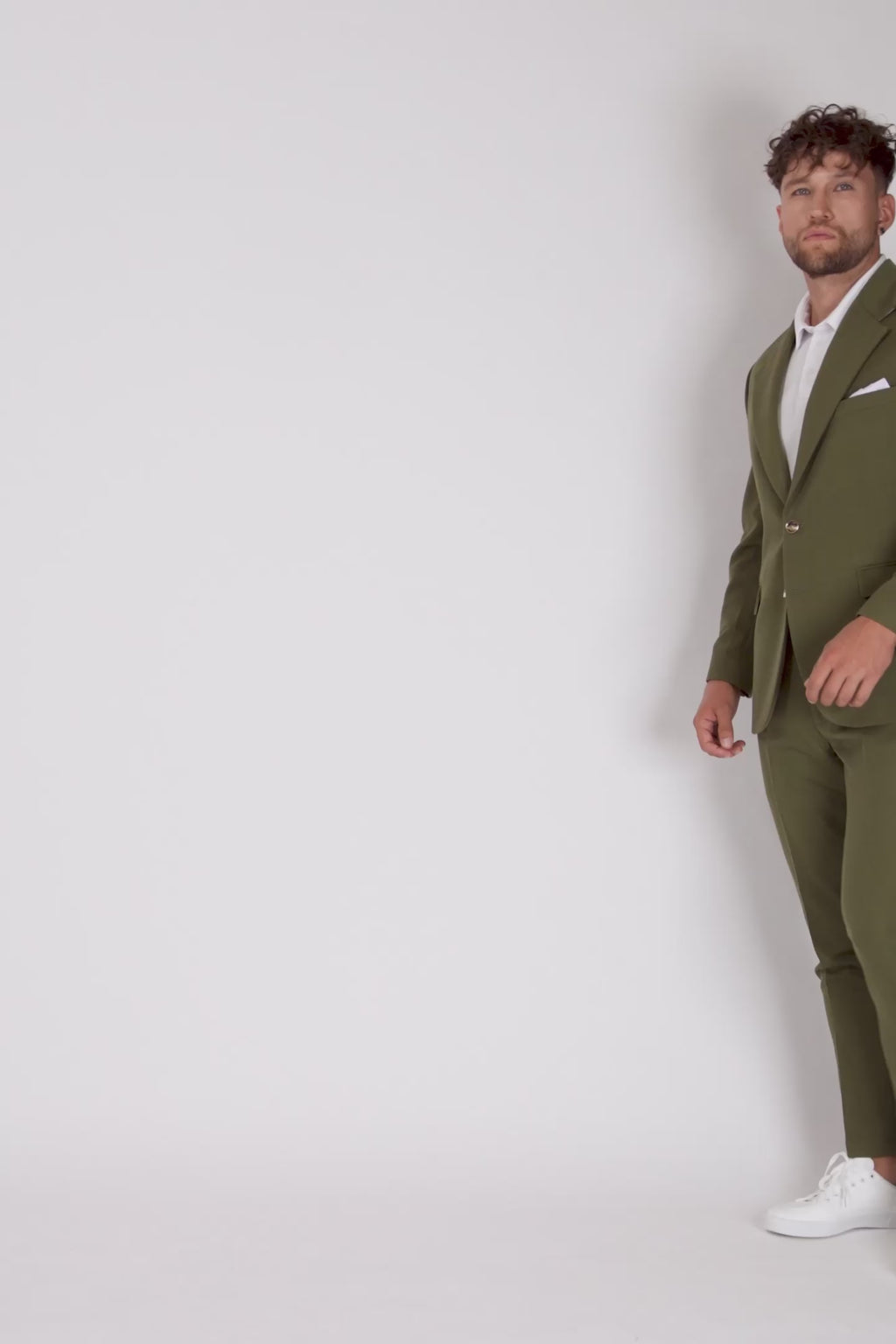 Ellis Olive Cotton Suit