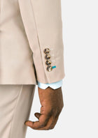 Prince Champagne Cotton Suit - SARTORO705